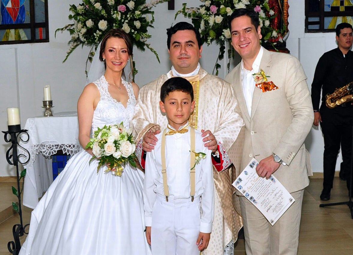 Luisa Natalia Guerrero Ochoa; David Felipe Tovar Guerrero; el presbítero Julián Andrés Vargas Penagos y John Alexander Dussán Espinosa.